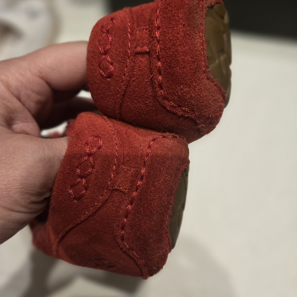 UGG Red Suede Moccasin Slippers - Picture 5 of 5